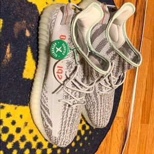 Yeezy 350v2 blue tint